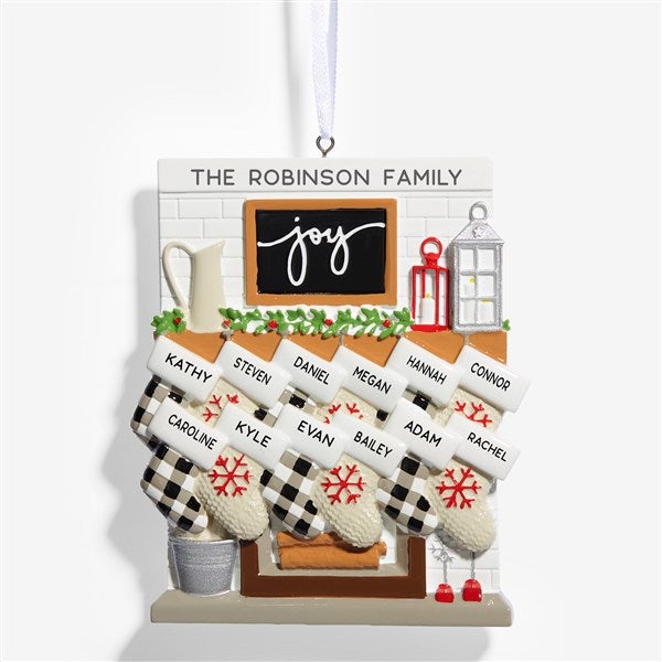 Fireplace Stockings Personalized Family Ornaments - 32293