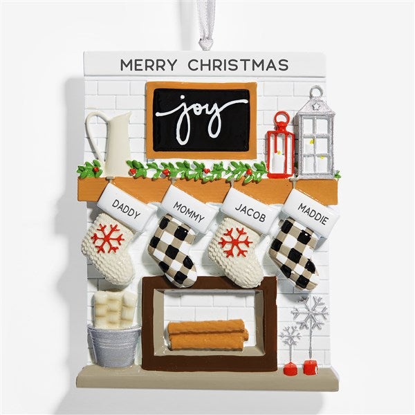 Fireplace Stockings Personalized Family Ornaments - 32293