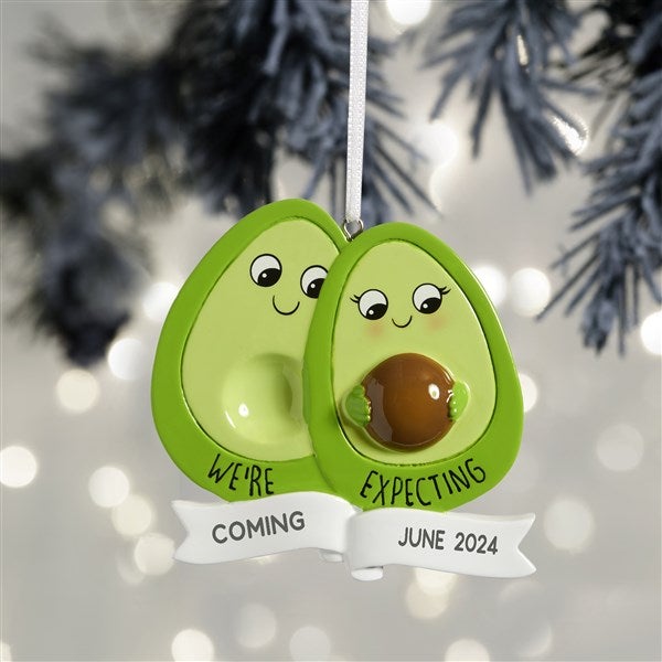 Expecting Avocado Personalized Ornaments - 32300