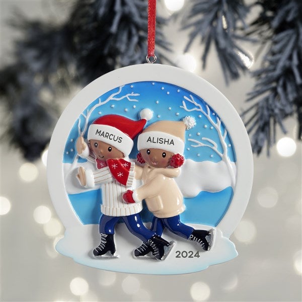 Ice Skating Personalized Couples Ornament - 32301