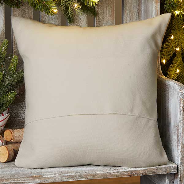 Plaid & Print Personalized Outdoor Christmas Throw Pillows