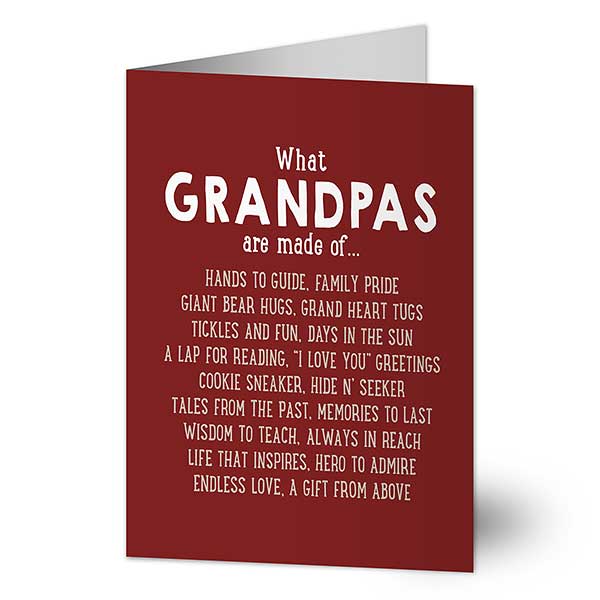 What Grandpas Are Made Of Personalized Greeting Cards - 32342