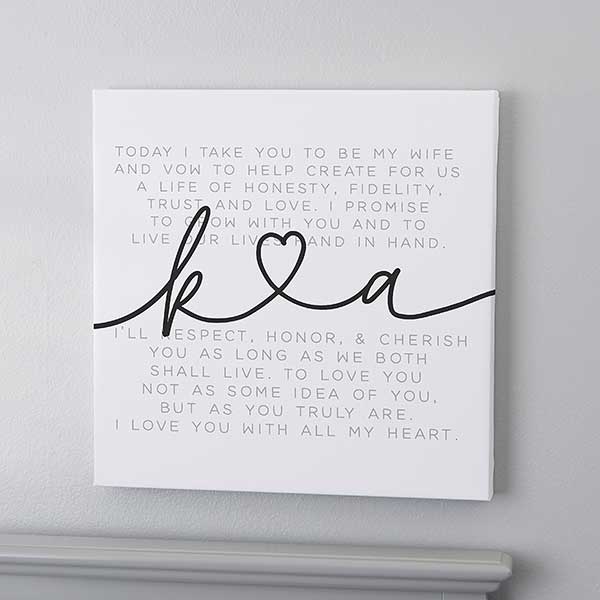 Drawn Together Personalized Wedding Vows Canvas Prints - 32382