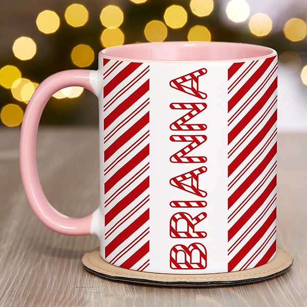 Candy Cane Lane Personalized Christmas Hot Cocoa Mugs - 32393