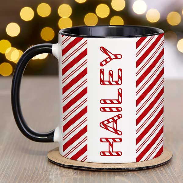 Candy Cane Lane Personalized Christmas Hot Cocoa Mugs - 32393