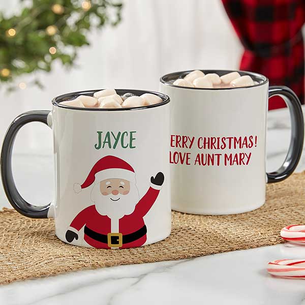 Santa Character Personalized Christmas Ceramic Mugs - 32407