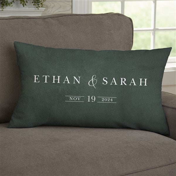 Moody Chic Personalized Wedding Throw Pillows - 32431