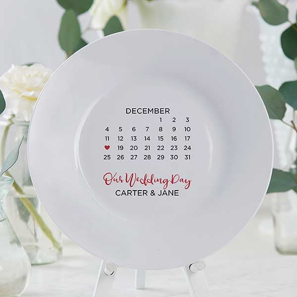 Our Wedding Day Personalized Keepsake Plate - 32435