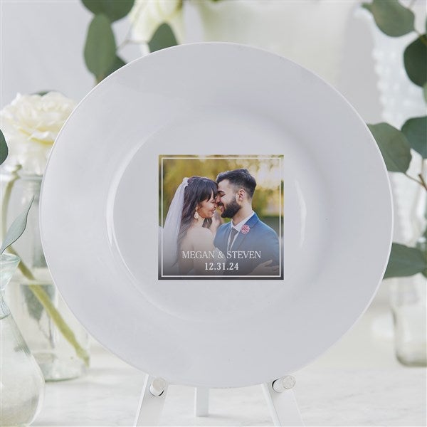 Our Wedding Photo Personalized Keepsake Photo Plate - 32436