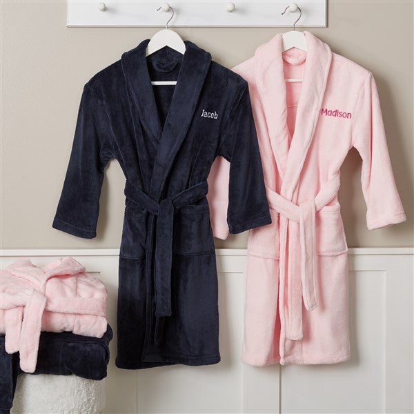 Classic Comfort Personalized Kids Pink Fleece Robe