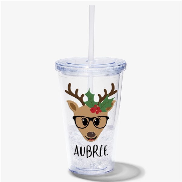 Build Your Own Reindeer Personalized Acrylic Insulated Tumbler - 32504