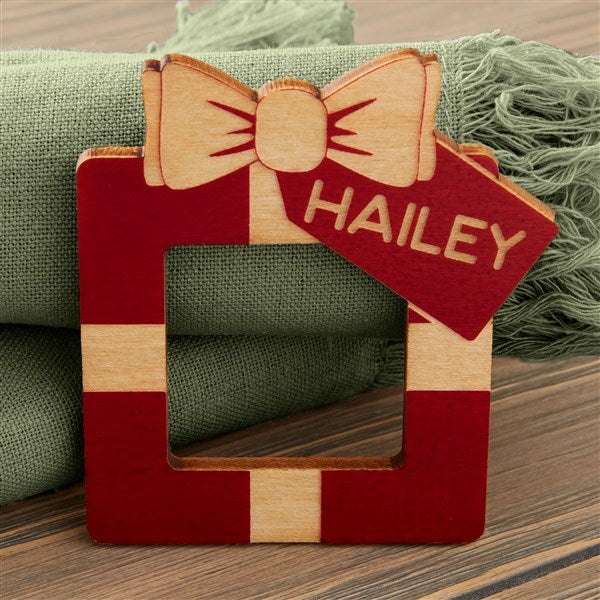 Personalized Wooden Christmas Gift Napkin Rings - 32505