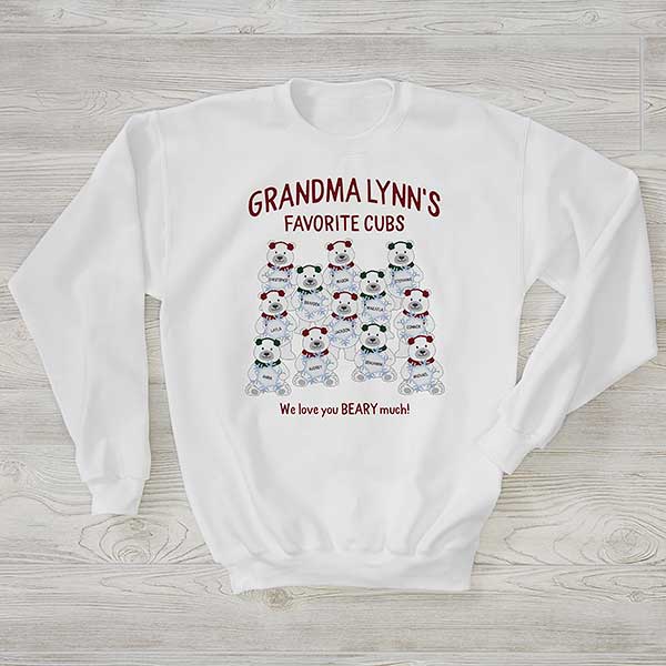 Polar Bear Family Personalized Adult Sweatshirts - 32518