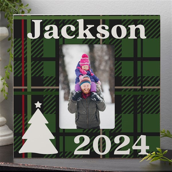 Plaid & Print Christmas Year Personalized Picture Frames - 32521