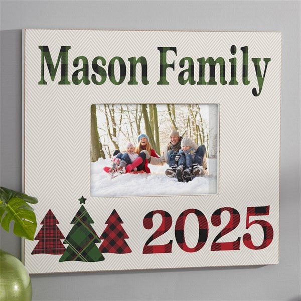 Plaid & Print Christmas Year Personalized Picture Frames - 32521