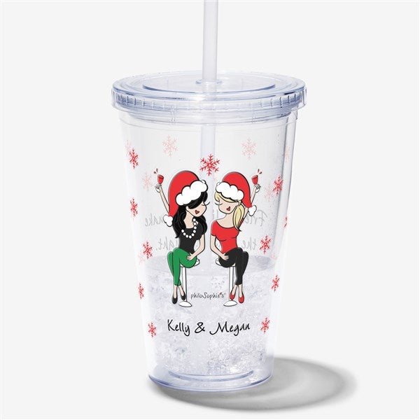 Christmas Best Friends philoSophie's Personalized Acrylic Tumbler - 32522