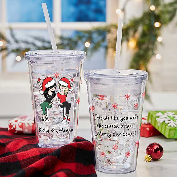 Christmas Best Friends philoSophie's Personalized Acrylic Tumbler - 32522