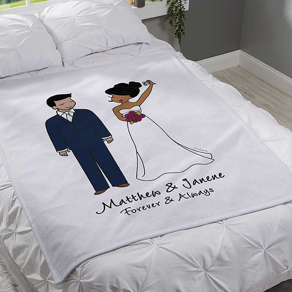 Wedding Couple philoSophie's Personalized Wedding Blankets - 32529