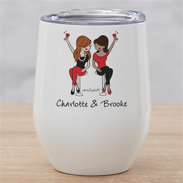 Best Friend philoSophie's® Personalized Stainless Insulated Wine Cup