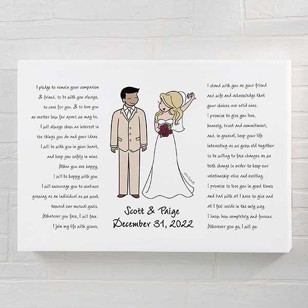 Wedding Vows philoSophie's Personalized Canvas Prints - 32532