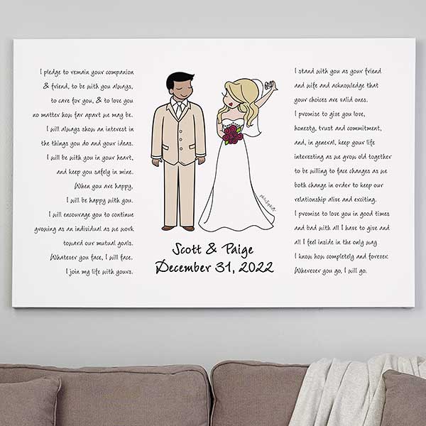 Wedding Vows philoSophie's Personalized Canvas Prints - 32532