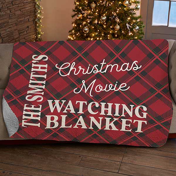 Christmas Movie Watching Personalized Blankets - 32540