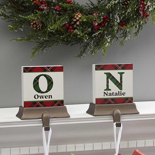 Plaid & Prints Personalized Stocking Holders - 32571