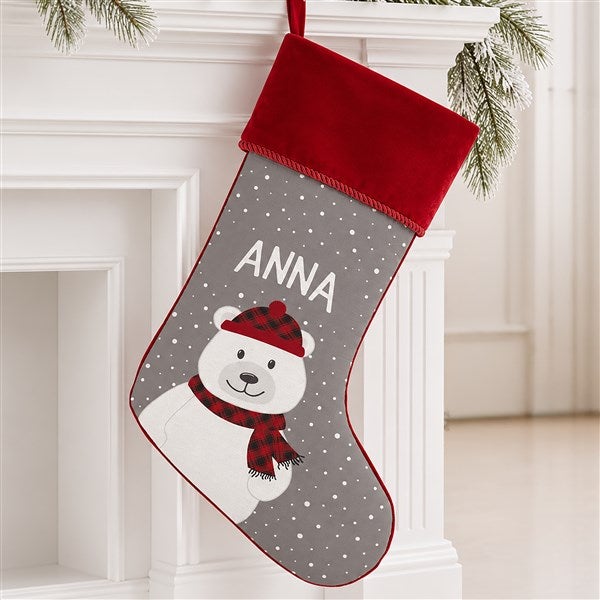 Polar Bear Family Personalized Christmas Stockings - 32574