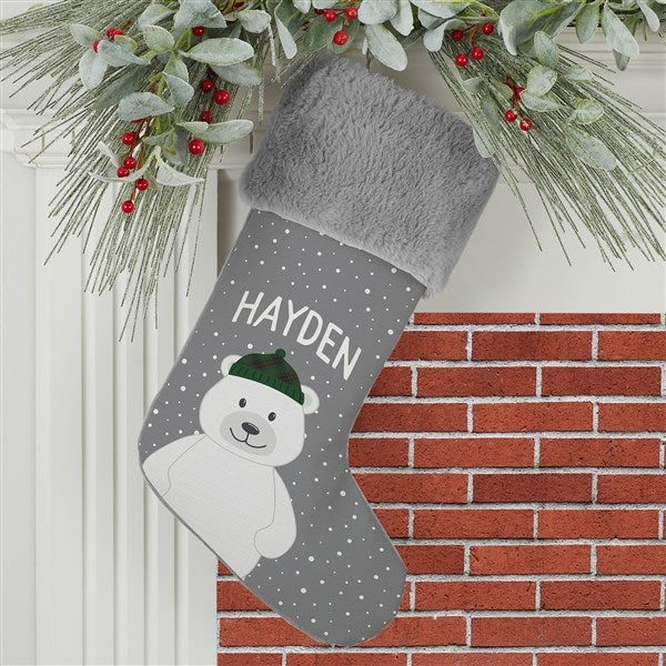 Polar Bear Family Personalized Christmas Stockings - 32574