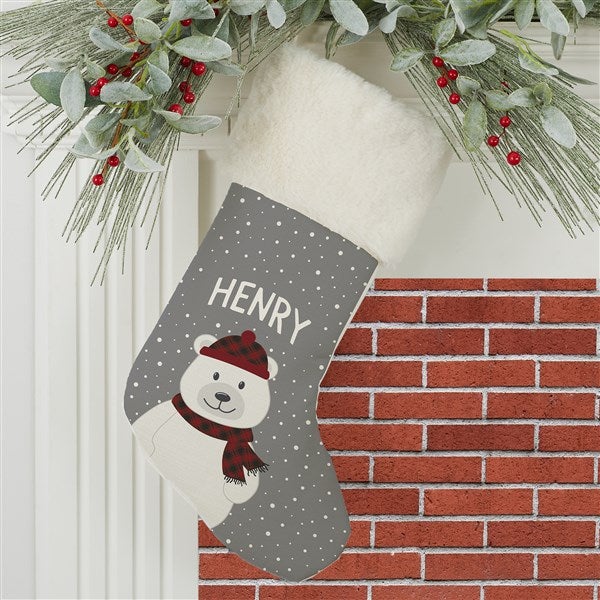 Polar Bear Family Personalized Christmas Stockings - 32574