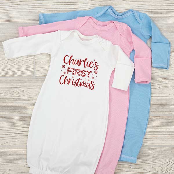 Candy Cane Personalized Baby's First Christmas Clothing - 32575
