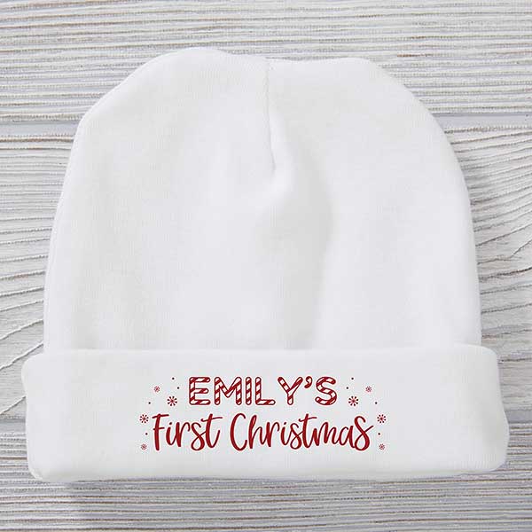 Candy Cane First Christmas Personalized Baby Hat - 32576