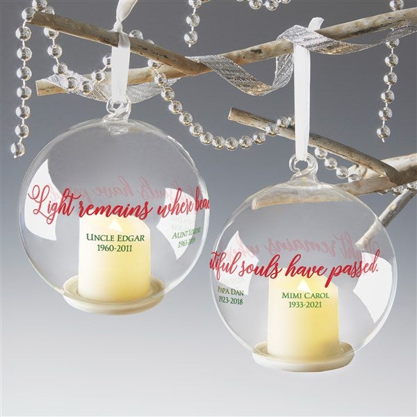 A Light Remains Personalized Memorial Light Up Ornament - 32585
