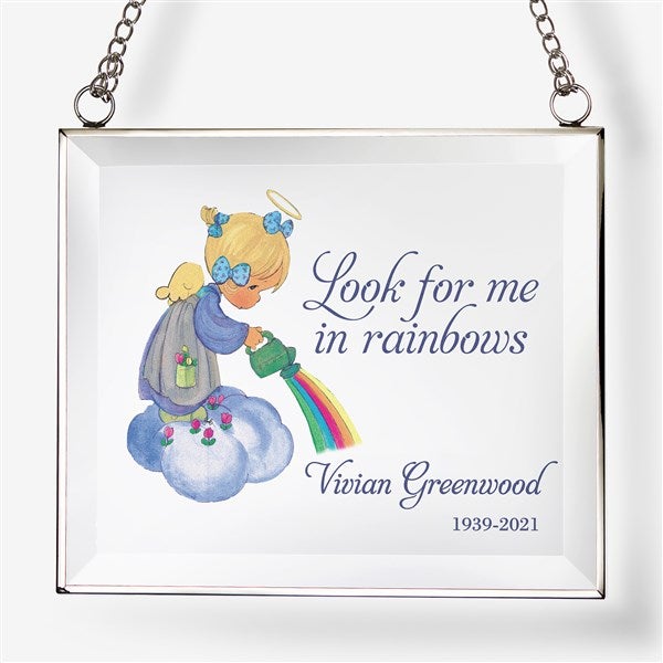Rainbow Memorial Precious Moments Personalized Glass Suncatcher - 32587