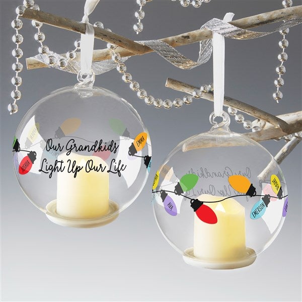 Grandkids Light Up My Life Personalized Light Up Ornament - 32592