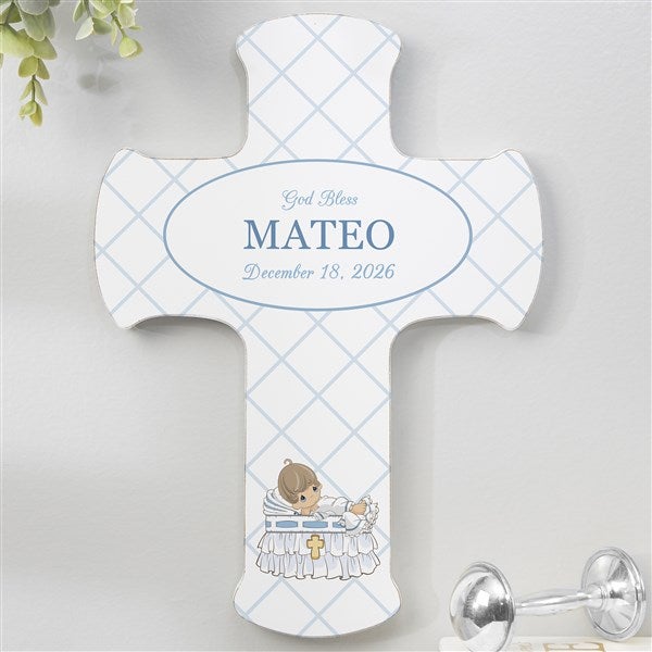 Precious Moments Christening Him Personalized Cross - 32595