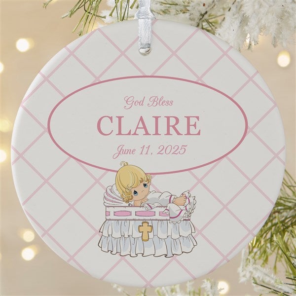 Precious Moments Personalized Girl's Christening Ornament - 32597