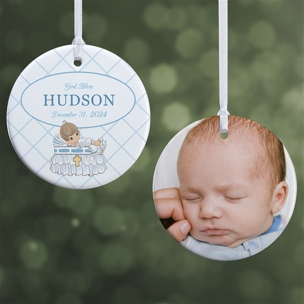 Precious Moments Personalized Boy's Christening Ornament - 32598