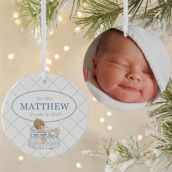 Precious Moments Personalized Boy's Christening Ornament - 32598