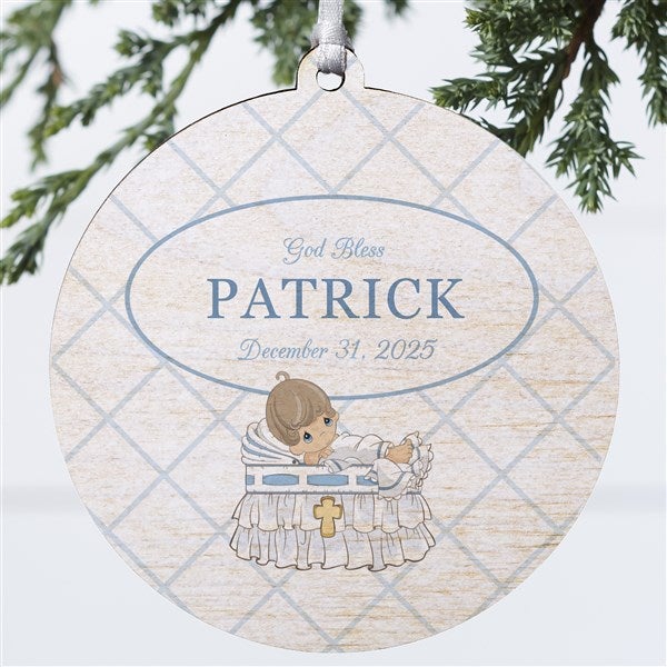 Precious Moments Personalized Boy's Christening Ornament - 32598