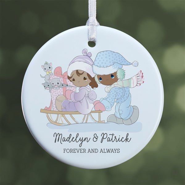 Precious Moments Sledding Couple Personalized Ornaments - 32601