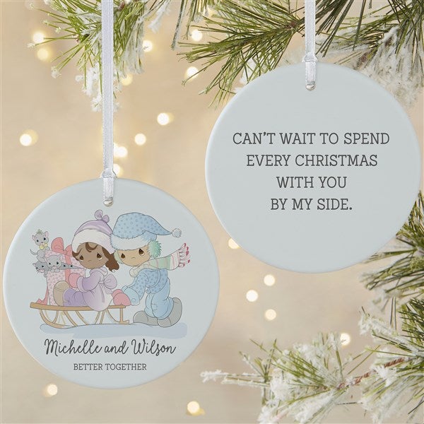 Precious Moments Sledding Couple Personalized Ornaments - 32601