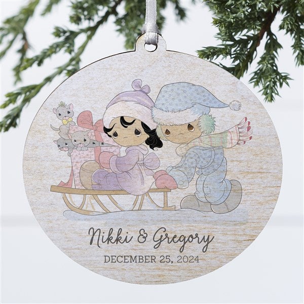 Precious Moments Sledding Couple Personalized Ornaments - 32601