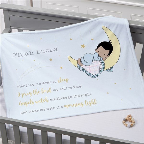 Precious Moments Bedtime Personalized Baby Boy Blankets - 32610