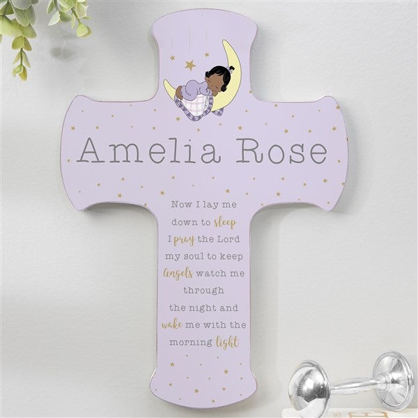 Precious Moments Bedtime Baby Girl Personalized Cross - 32611