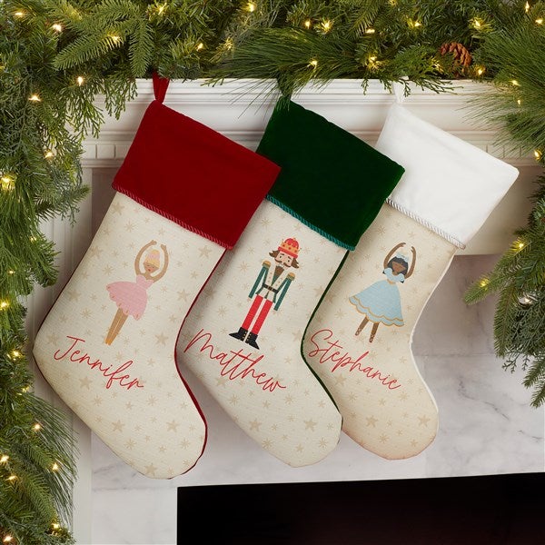 Sugarplum & Nutcracker Personalized Christmas Stockings - 32618
