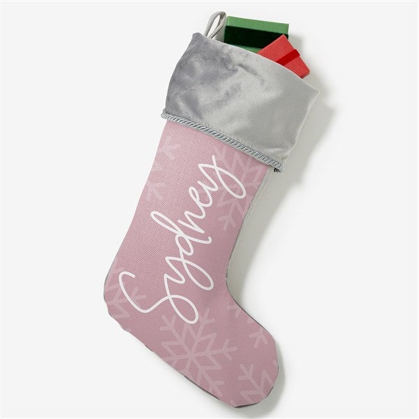 Elegant Snowflake Personalized Christmas Stockings - 32620