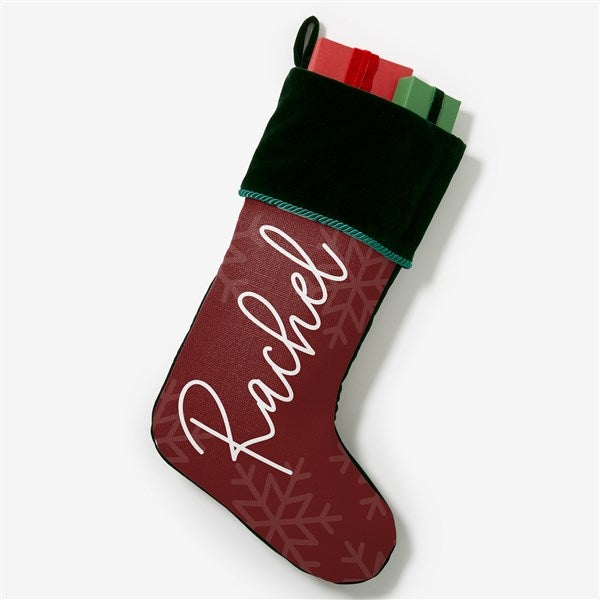 Elegant Snowflake Personalized Christmas Stockings - 32620