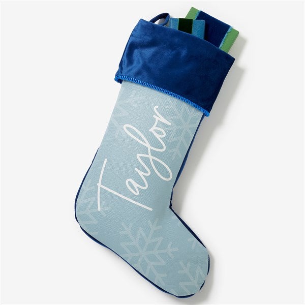 Elegant Snowflake Personalized Christmas Stockings - 32620