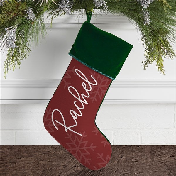 Elegant Snowflake Personalized Christmas Stockings - 32620